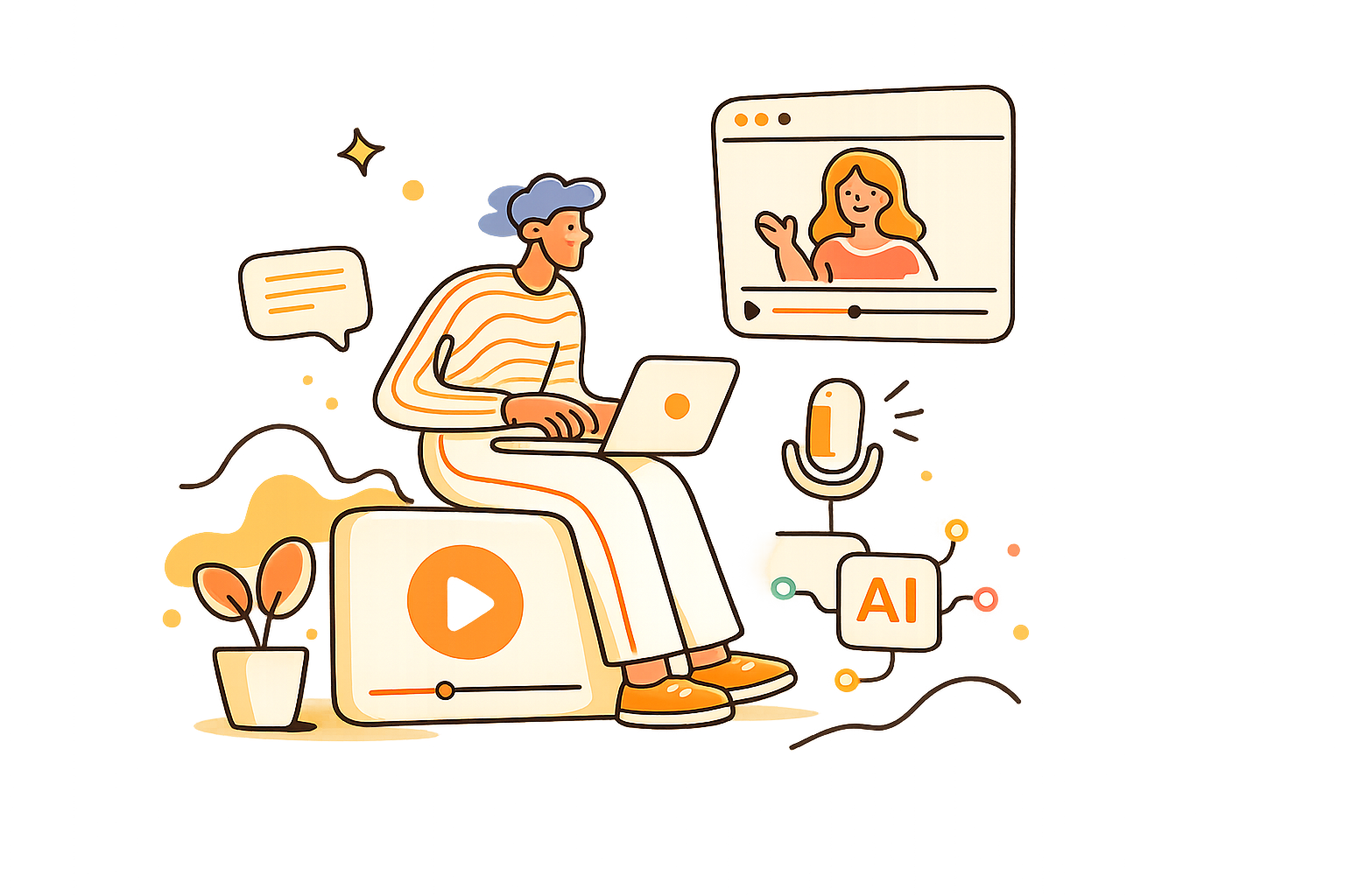 EdenStreams, an AI concierge chatting with a website visitor and booking them in